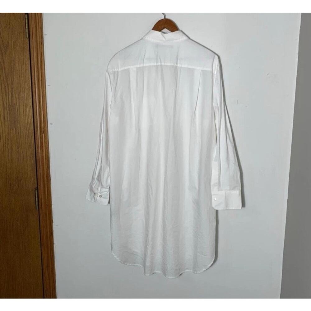 Womens JENNI KAYNE Poplin Shirt Dress white size M EUC! - Picture 4 of 4